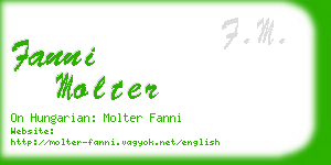 fanni molter business card